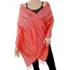 Sanskriti New Woven Silk Scarf Red Stole Paisley Wrap Scarves