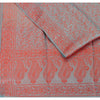 Sanskriti New Woven Silk Jacquard Scarf Red Stole Paisley Wrap Soft Scarves