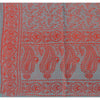 Sanskriti New Woven Silk Jacquard Scarf Red Stole Paisley Wrap Soft Scarves