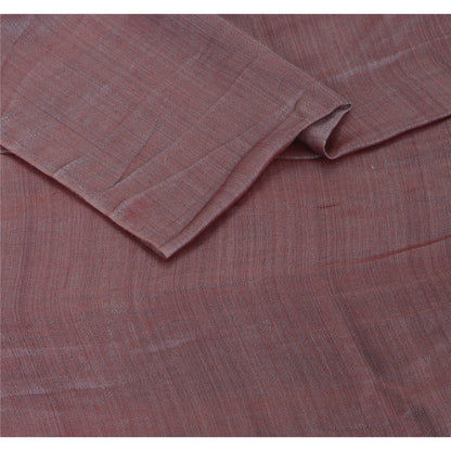 Sanskriti Pashmina Silk Wool Shawl Scarf Purple Stole with Fox Fur Pom Pom