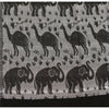 Sanskriti Long Stole Woven 100% Silk Modal Shawl Black Animal Wrap Scarf