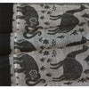 Sanskriti Long Stole Woven 100% Silk Modal Shawl Black Animal Wrap Scarf