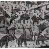 Sanskriti Long Stole Woven 100% Silk Modal Shawl Black Animal Wrap Scarf