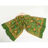 Sanskriti Vintage Green Woollen Long Stole/Shawl Hand Embroidered Ari Scarf