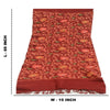 Sanskriti Vintage Dark Red Long Shawl Pure Woollen Handmade Ari Work Scarf Stole