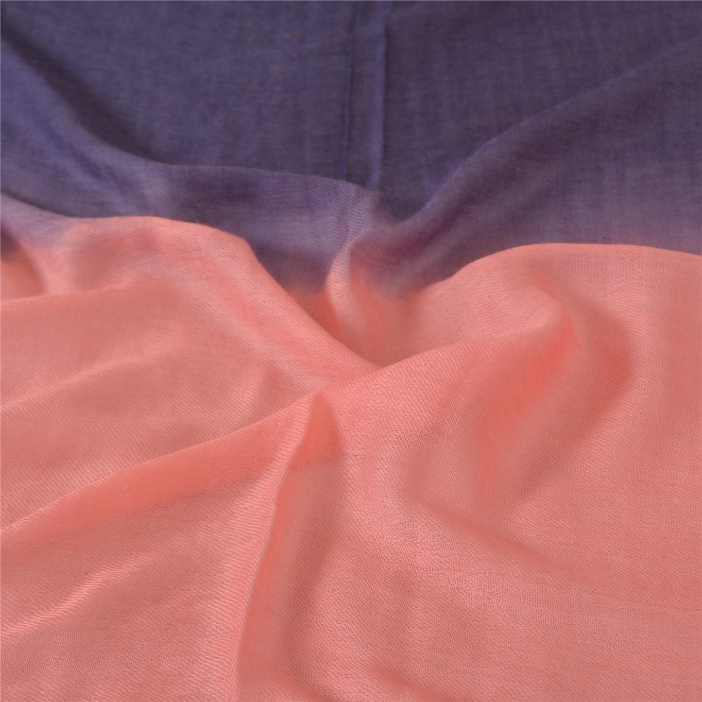 Sanskriti New Two Shade Shawl Scarf Pure Lamb Wool Stole Warm Soft Pink