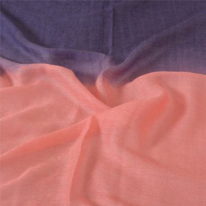 Sanskriti New Two Shade Shawl Scarf Pure Lamb Wool Stole Warm Soft Pink
