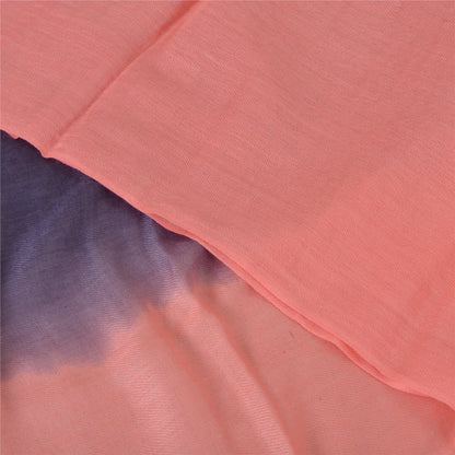 Sanskriti New Two Shade Shawl Scarf Pure Lamb Wool Stole Warm Soft Pink