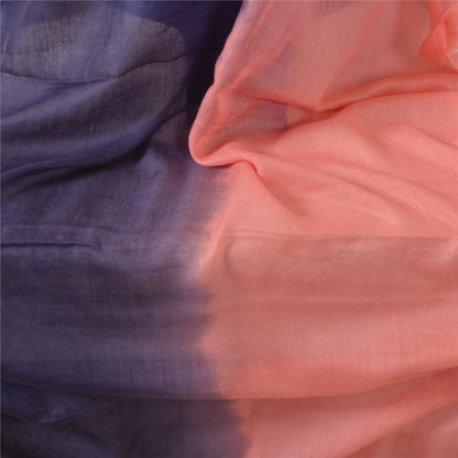 Sanskriti New Two Shade Shawl Scarf Pure Lamb Wool Stole Warm Soft Pink