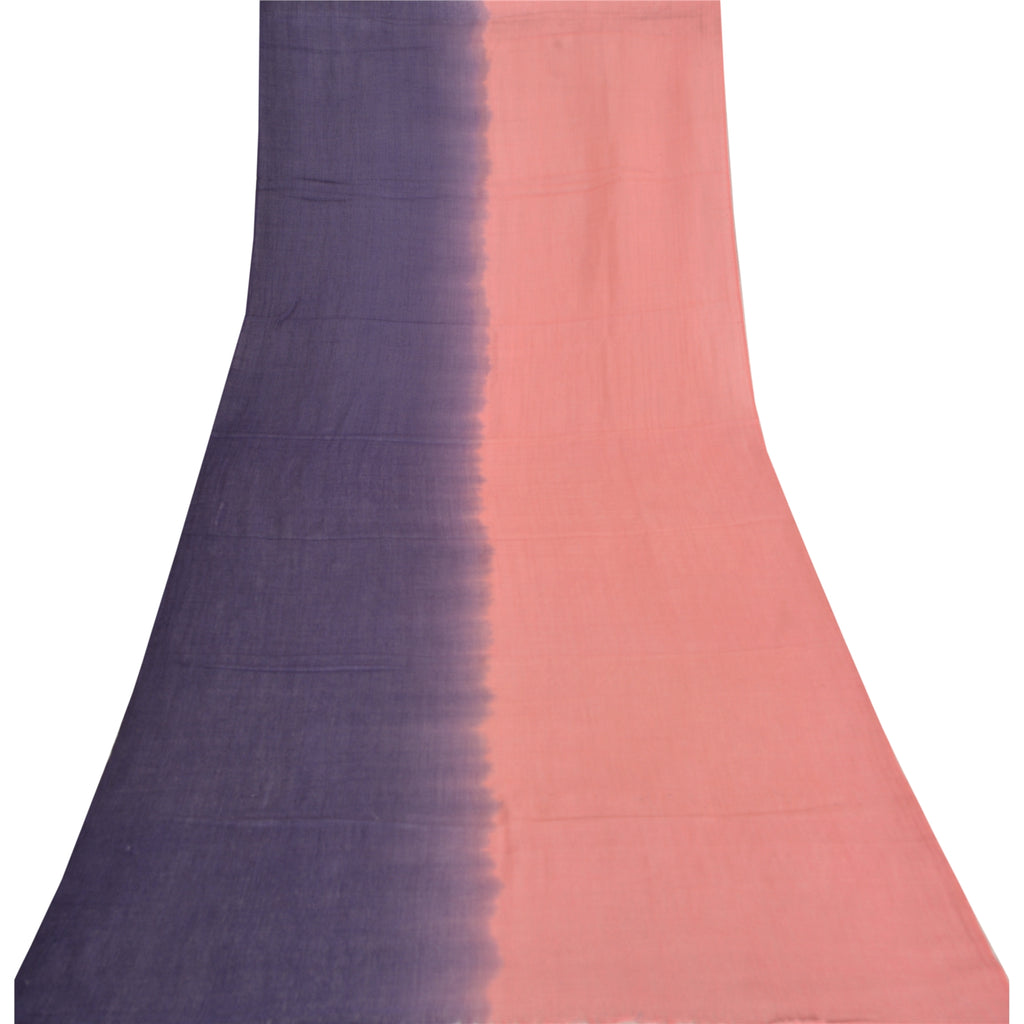 Sanskriti New Two Shade Shawl Scarf Pure Lamb Wool Stole Warm Soft Pink