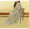 Sanskriti Vintage Grey Woollen Long Shawl Hand Embroidered Throw Stole Floral