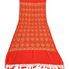Sanskriti New Indian Scarf Hand Embroidered Aari Work Pure Wool Shawl Red Stole