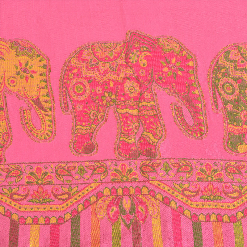 Sanskriti Vintage New Embroidered Pure Wool Indian Shawl Pink Woven Work Stole mikasa upholstery fabric