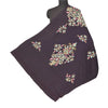 Sanskriti Vintage Black Woolen Shawl Hand Embroidered Ari Work Stole Warm Scarf