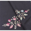 Sanskriti Vintage Black Woolen Shawl Hand Embroidered Ari Work Stole Warm Scarf