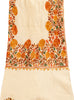 Sanskriti Vintage Cream Pure Woolen Shawl Hand Embroidered Ari Work Stole Scarf
