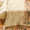Sanskriti Vintage Cream Pure Woolen Shawl Hand Embroidered Ari Work Stole Scarf