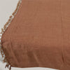 Sanskriti Vintage Red/Brown Pure Cotton Shawl Woven Work Long Stole Veil Scarf