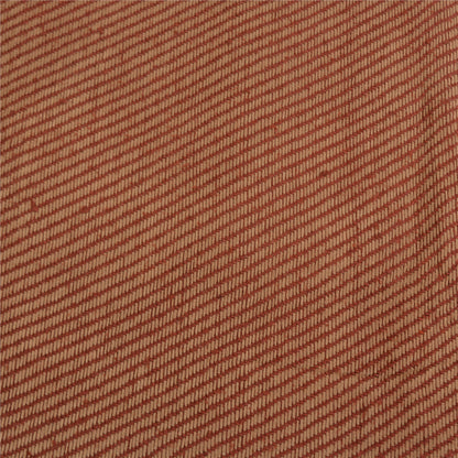 Sanskriti Vintage Red/Brown Pure Cotton Shawl Woven Work Long Stole Veil Scarf