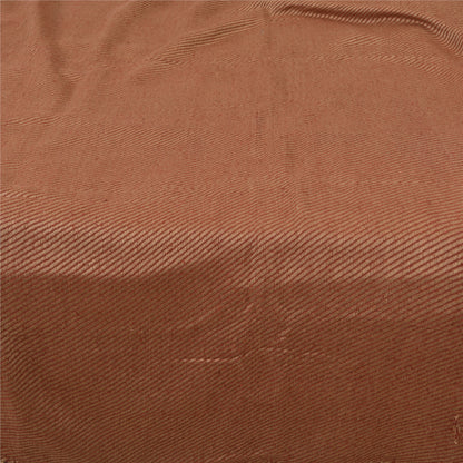 Sanskriti Vintage Red/Brown Pure Cotton Shawl Woven Work Long Stole Veil Scarf