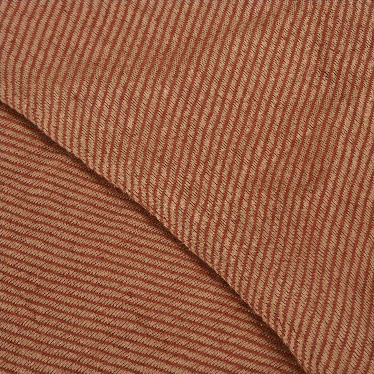 Sanskriti Vintage Red/Brown Pure Cotton Shawl Woven Work Long Stole Veil Scarf