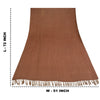 Sanskriti Vintage Red/Brown Pure Cotton Shawl Woven Work Long Stole Veil Scarf