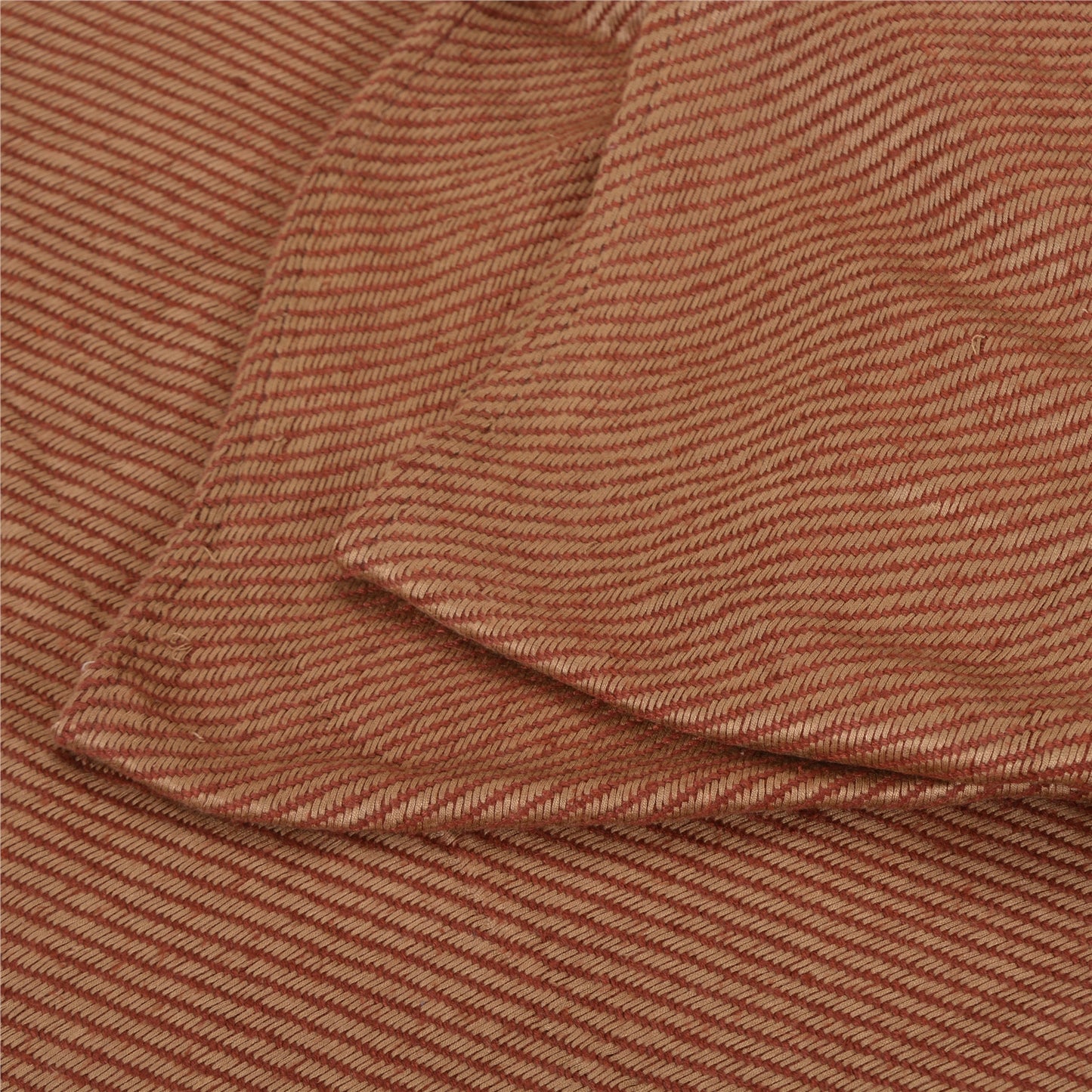 Sanskriti Vintage Red/Brown Pure Cotton Shawl Woven Work Long Stole Veil Scarf