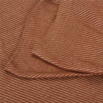 Sanskriti Vintage Red/Brown Pure Cotton Shawl Woven Work Long Stole Veil Scarf
