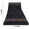 Sanskriti Vintage Long Stole Pure Wool Black Hand Embroidered Kullu Shawl
