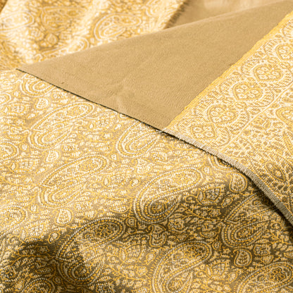 Sanskriti Vintage Cream Pure Woolen Shawl Woven Jamawar Long Throw Long Stole