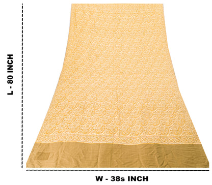 Sanskriti Vintage Cream Pure Woolen Shawl Woven Jamawar Long Throw Long Stole