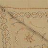 Sanskriti Vintage Brown Pure Woollen Shawl Handmade Suzani Long Throw Stole