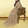 Sanskriti Vintage Brown Pure Woollen Shawl Handmade Suzani Long Throw Stole