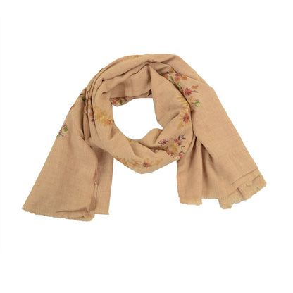 Sanskriti Vintage Long Shawl Handmade Ari Work Pure Woollen Scarf Throw Stole