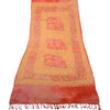 Sanskriti Vintage Long Shawl Handmade Ari Work Pure Woollen Scarf Throw Stole