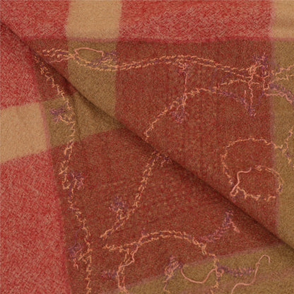 Sanskriti Vintage Pure Woolen Shawl Hand Embroidered Suzani Long Throw Stole