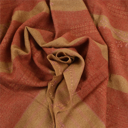Sanskriti Vintage Pure Woolen Shawl Hand Embroidered Suzani Long Throw Stole