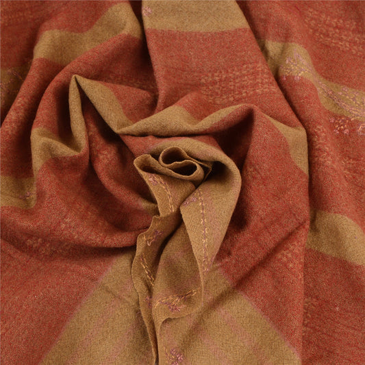 Sanskriti Vintage Pure Woolen Shawl Hand Embroidered Suzani Long Throw Stole