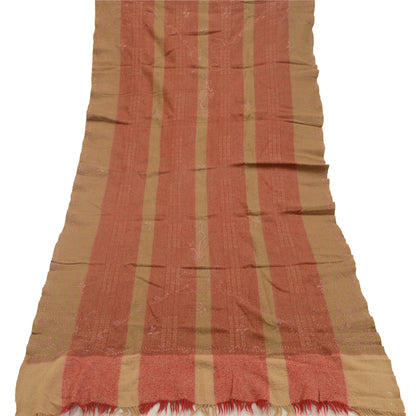Sanskriti Vintage Pure Woolen Shawl Hand Embroidered Suzani Long Throw Stole