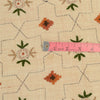 Sanskriti Vintage Pure Woollen Ivory Shawl Handmade Kantha Long Throw Stole