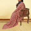 Sanskriti Vintage Long Pink Shawl Pure Woollen Woven Scarf Throw Soft Stole