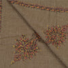 Sanskriti Vintage Brown Long Shawl Handmade Suzani Work Pure Woollen Scarf Stole