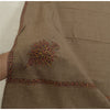 Sanskriti Vintage Brown Long Shawl Handmade Suzani Work Pure Woollen Scarf Stole