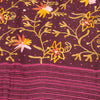 Sanskriti Vintage Purple Long Shawl Handmade Ari Work Viscose Scarf Throw Stole