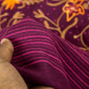 Sanskriti Vintage Purple Long Shawl Handmade Ari Work Viscose Scarf Throw Stole
