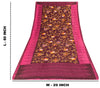 Sanskriti Vintage Purple Long Shawl Handmade Ari Work Viscose Scarf Throw Stole