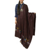 Sanskriti Vintage Pure Woolen Wine Shawl Handmade Kantha Long Throw Stole