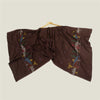 Sanskriti Vintage Pure Woolen Wine Shawl Handmade Kantha Long Throw Stole