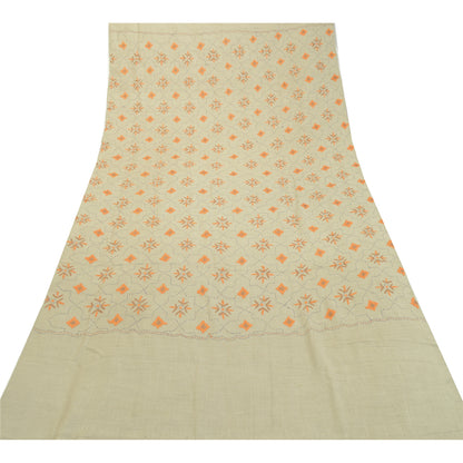 Sanskriti Vintage Long Shawl Pure Woollen Hand Embroidered Scarf Throw Stole