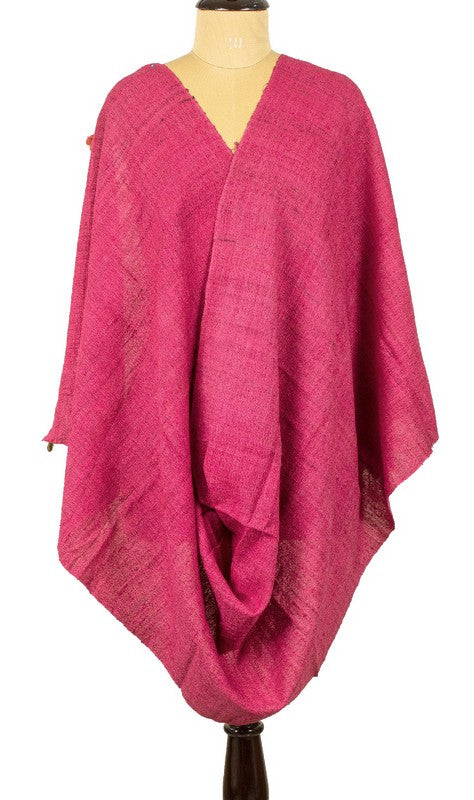 Sanskriti Vintage Pink Long Shawl Handloom Woven Scarf Wrap Sustainable Stole